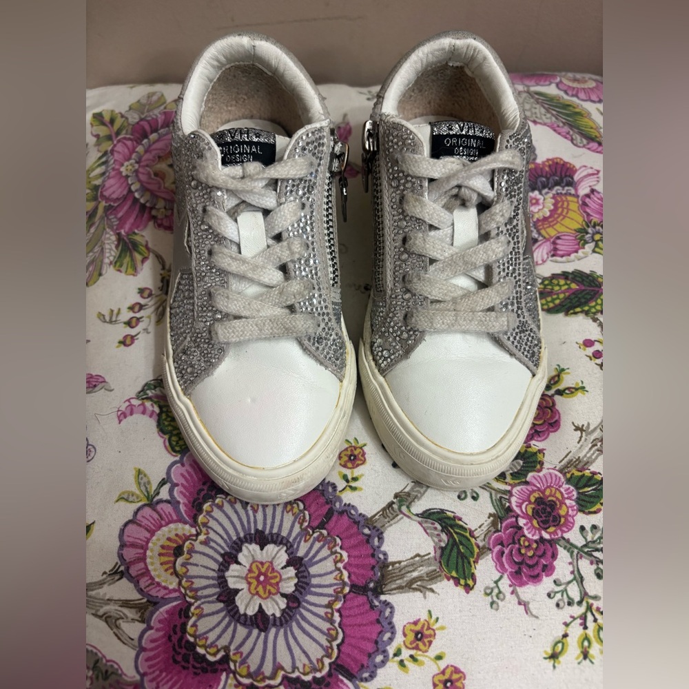 Kids White and Gray Sneakers